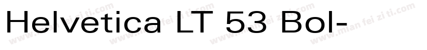 Helvetica LT 53 Bol字体转换